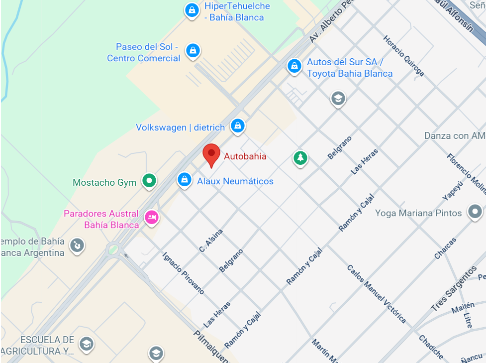 Mapa a la concesionaria